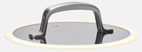 Fabini Poklice Meda 3.0, ø 20 cm - Skleněná poklice se silikonovým okrajem, krémová