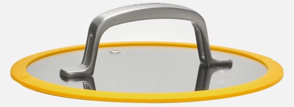 Fabini Poklice Meda 3.0, ø 24 cm - Skleněná poklice se silikonovým okrajem, žlutá