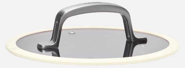 Fabini Poklice Meda 3.0, ø 16 cm - Skleněná poklice se silikonovým okrajem, krémová