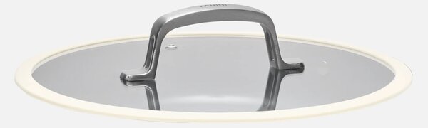 Fabini Poklice Meda 3.0, ø 28 cm - Skleněná poklice se silikonovým okrajem, krémová
