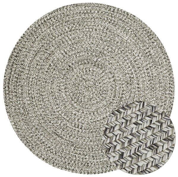 Hanse Home, Kusový koberec Braided 105552 Melange kruh – na ven i na doma, 200x200 (průměr) kruh, béžová, chodba / předsíň