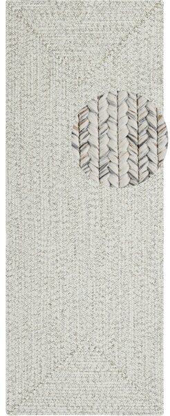 Hanse Home, Kusový koberec Braided 105553 Light Melange – na ven i na doma, 80x150, bílá, chodba / předsíň