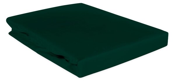 SATÉNOVÉ PROSTĚRADLO 036 90X200 CM TMAVĚZELENÁ