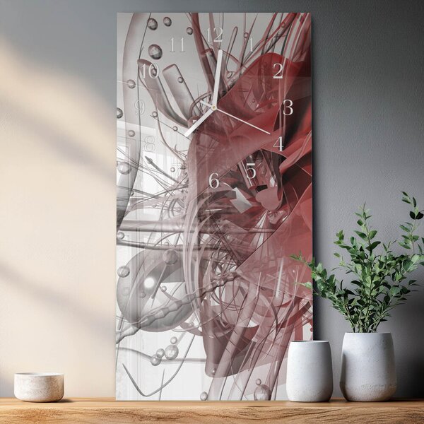 Skleněné hodiny vertikální Chaos zsppb-30x60-00085428