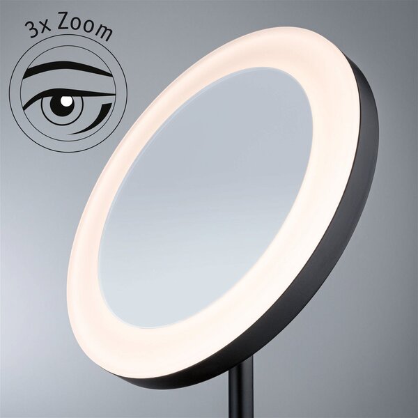 P 71151 LED kosmetické zrcadlo Masua IP44 CCT 230V 4W černá mat - PAULMANN