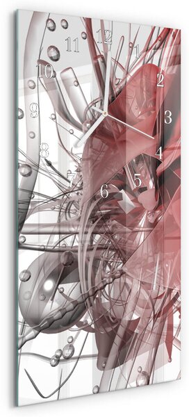 Skleněné hodiny vertikální Chaos zsppb-30x60-00085428