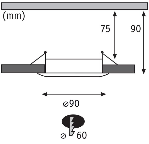 P 92118 Vestavné svítidlo 10ks-sada nevýklopné kruhové 90mm GU10 max. 10x10W 230V bílá - PAULMANN