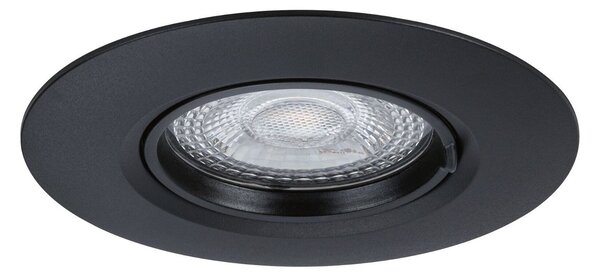 P 92120 Vestavné svítidlo 10ks-sada nevýklopné kruhové 90mm GU10 max. 10x10W 230V černá - PAULMANN