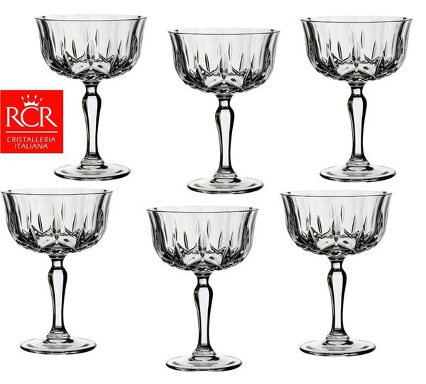 RCR OPERA SKLENICE NA ŠAMPAŇSKÉ PLOCHÝ 240ML SADA 6 KS