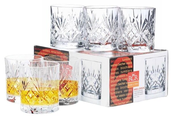 RCR MELODIA SKLENICE NA WHISKY 340ML SADA 6 KS