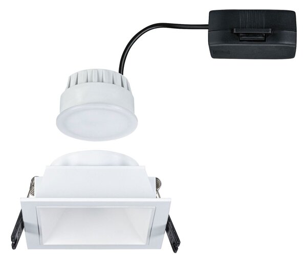 P 93128 LED vestavné svítidlo 3-krokové-stmívatelné Cole Coin IP44 hranaté 88x88mm Coin 6W 230V stmívatelné 2700K bílá - PAULMANN