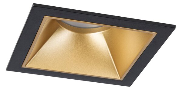 P 93131 LED vestavné svítidlo 3-krokové-stmívatelné Cole Coin IP44 hranaté 88x88mm Coin 6W 230V stmívatelné 2700K černá/zlatá mat - PAULMANN