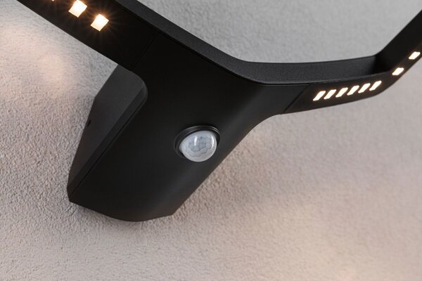 P 94793 LED venkovní nástěnné svítidlo Smart Home Zigbee 3.0 Alara pohybové čidlo IP44 hranaté 375x270mm RGBW+ 10W 230V antracit kov - PAULMANN