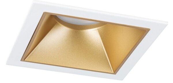 P 93132 LED vestavné svítidlo 3-krokové-stmívatelné Cole Coin IP44 hranaté 88x88mm Coin 6W 230V stmívatelné 2700K bílá/zlatá mat - PAULMANN