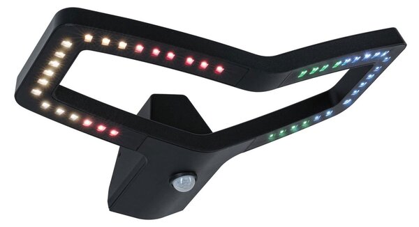 P 94793 LED venkovní nástěnné svítidlo Smart Home Zigbee 3.0 Alara pohybové čidlo IP44 hranaté 375x270mm RGBW+ 10W 230V antracit kov - PAULMANN