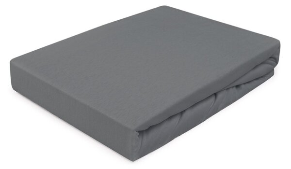 JERSEY PROSTĚRADLO PREMIUM 90X200 CM ŠEDÉ
