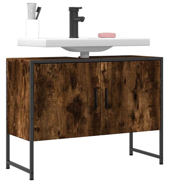 Koupelnová skříňka pod umyvadlo kouřový dub 80x33x60cm kompozit