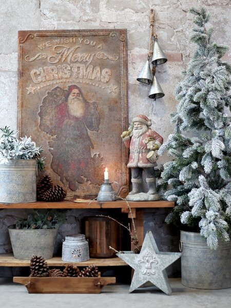 Zinková antik kovová dekorace ve tvaru hvězdy - 32*8*30cm - Chic Antique