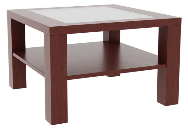 Konferenční stolek OTA sklo 80 x 80 cm, B7 kaštan