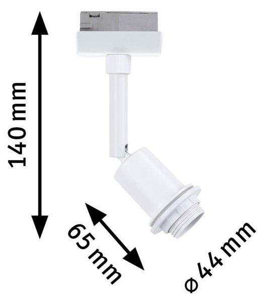 P 94882 URail lištový spot DecoSystems Basic E14 max. 20W 230V bílá - PAULMANN