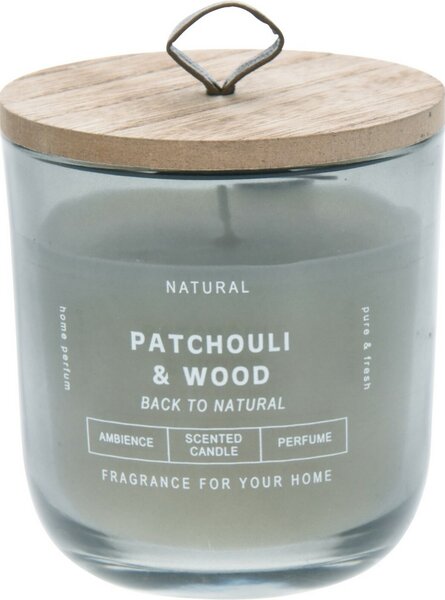 Svíčka ve skle Back to natural, Patchouli & Wood, 250 g