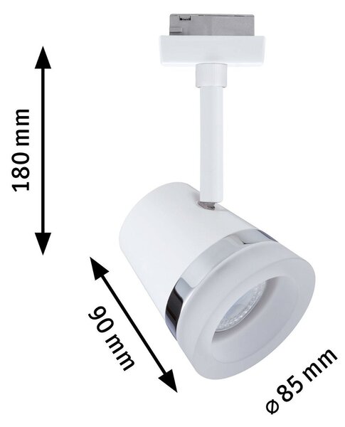 P 94884 URail lištový spot Cone spot GU10 max. 10W 230V bílá - PAULMANN