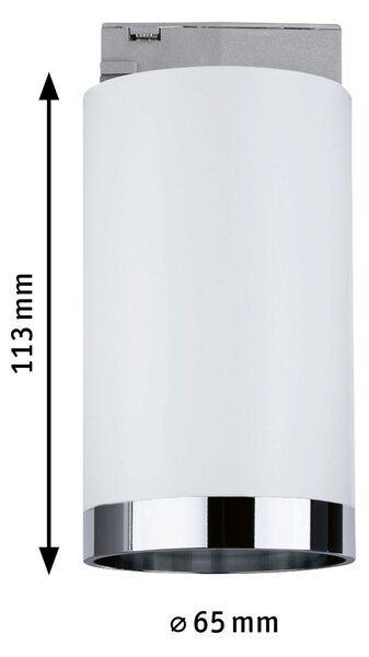 P 94883 URail LED lištový spot Tube GU10 max. 10W 230V bílá - PAULMANN