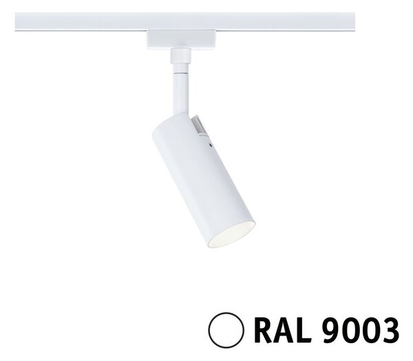 P 94889 URail LED lištový spot 3-krokové-stmívatelné Tubo spot 4W 3000K stmívatelné 230V bílá - PAULMANN
