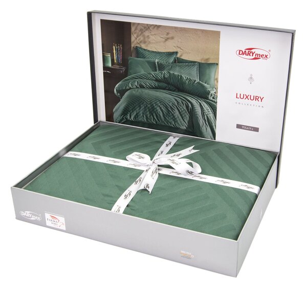 ŽAKÁROVÉ LOŽNÍ POVLEČENÍ TULA1 160X200 CM, 2 KS 70X80 CM ZELENÁ