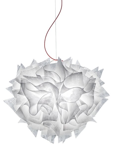SLAMP VELSL00CTR01R00000EU Veli Couture large suspension, závěsné designové svítidlo s červeným kabelem, 4x12W E27, prům. 60cm