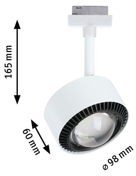P 94898 URail LED lištový spot Aldan spot 8W 4000K stmívatelné 230V bílá - PAULMANN