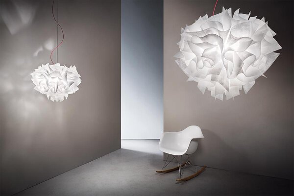 SLAMP VELSL00CTR01T00000EU Veli Couture large suspension, závěsné designové svítidlo s transparentním kabelem, 4x12W E27, prům. 60cm