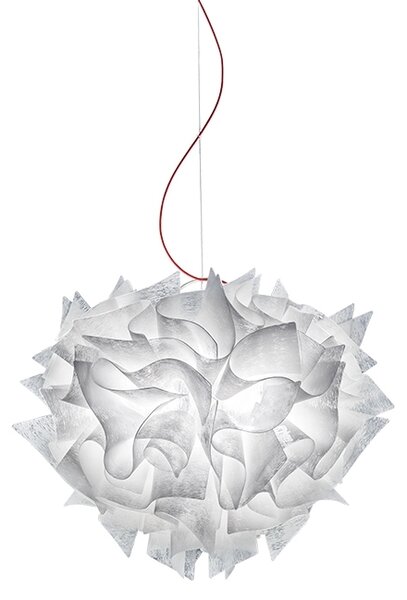 SLAMP VELSS00CTR01R00000EU Veli Couture Suspension, závěsné designové svítidlo s červeným kabelem, 2x12W E27, prům. 42cm
