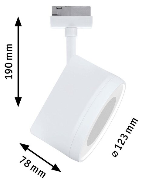 P 94899 URail LED lištový spot Arena spot 15W 2700K stmívatelné 230V bílá - PAULMANN
