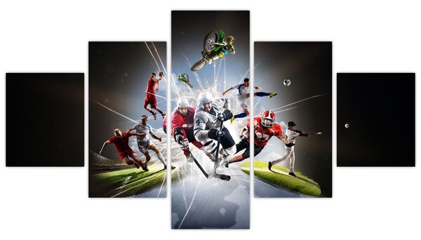 Obraz - Sportovci (125x70 cm)