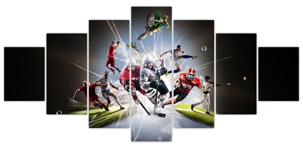 Obraz - Sportovci (210x100 cm)