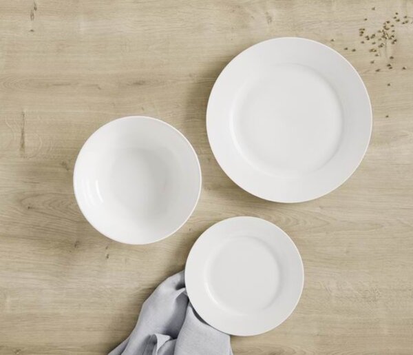 Jídelní souprava White Basic, polévkové misky nižší, 12 ks