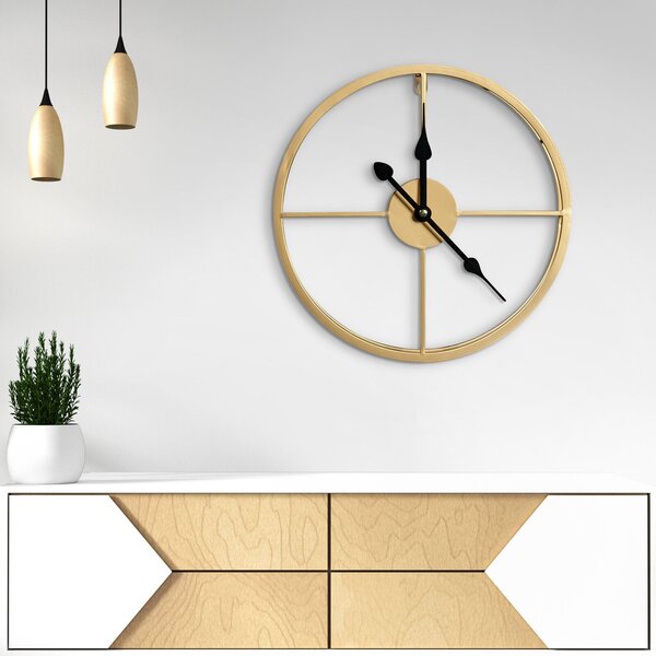 Dekorační kovové nástěnné hodiny v moderním minimalistickém stylu