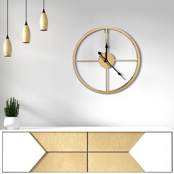 Dekorační kovové nástěnné hodiny v moderním minimalistickém stylu