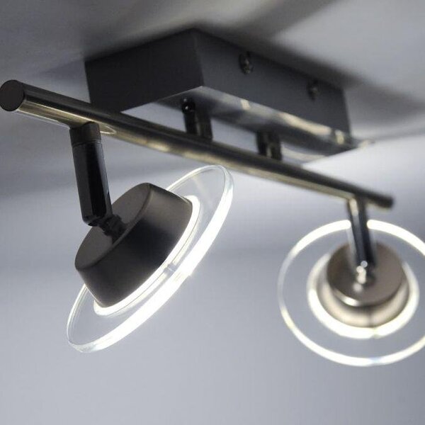 LD 12092-55 LOLA-MIKE LED stropní bodové svítidlo, 2-ramenné, ocel, modern RGB+2700-5000K - LEUCHTEN DIREKT / JUST LIGHT