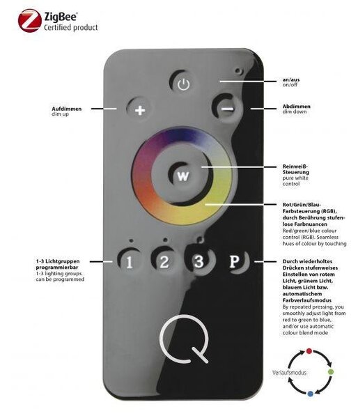 PN 9679-16 Q-LINO, LED venkovní sloupkové svítidlo bílé, Smart Home RGB+3000K - PAUL NEUHAUS