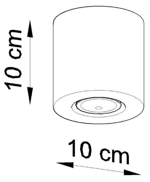 Stropní svítidlo Orbis, 1x betonové stínidlo