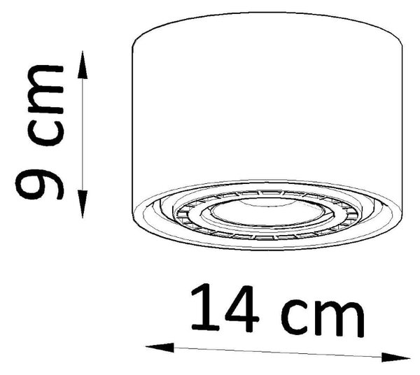 Stropní svítidlo Basic 1, 1x betonové stínítko