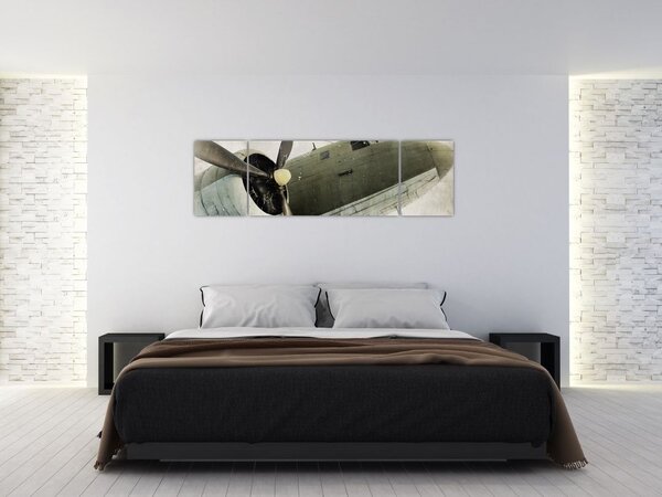 Obraz - Staré vrtulové letadlo (170x50 cm)