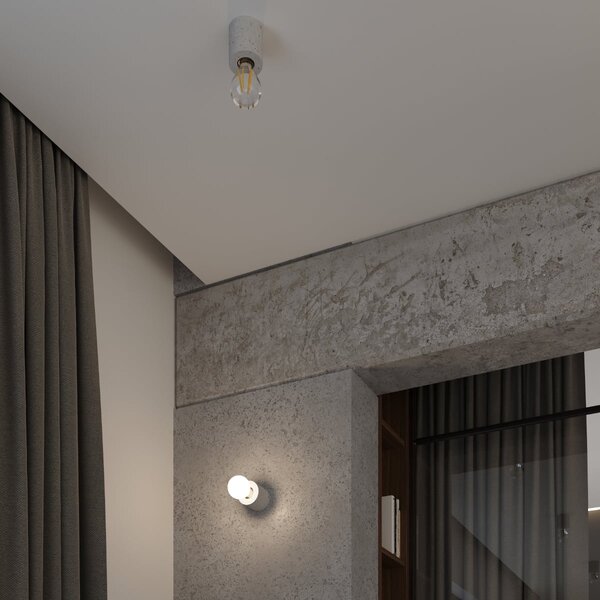 Stolní lampa Salgado, betonové tělo svítidla