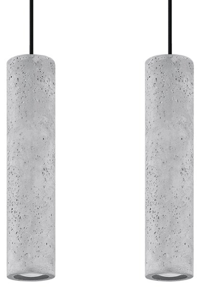 Závěsné svítidlo Luvo, 2x betonové stínítko