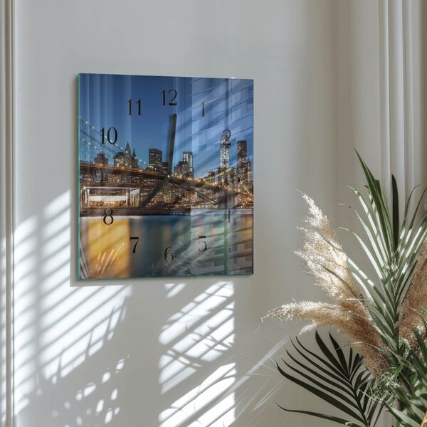 Skleněné hodiny na stěnu Horizont zskc-30x30-00178170