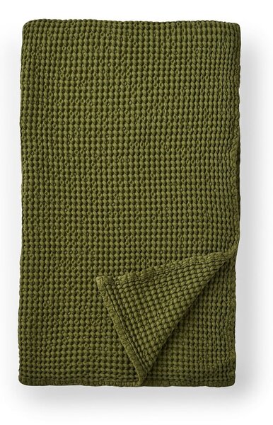 Zelená bavlněná deka 150x200 cm Jaipur Chunky Waffle – Pineapple Elephant