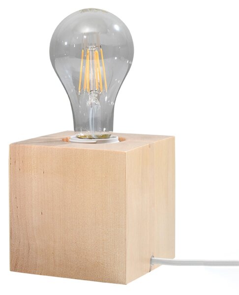 Stolní lampa Ariz, dřevěné tělo svítidla