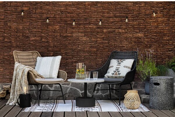 Béžovo hnědý oboustranný venkovní koberec z recyklovaného plastu Green Decore Afra, 120 x 180 cm